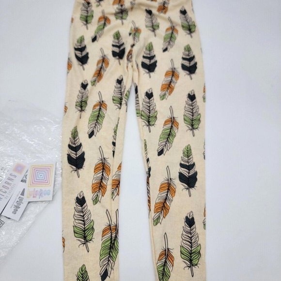 LuLaRoe Pants & Jumpsuits Lularoe Leggings One Size W Feathers